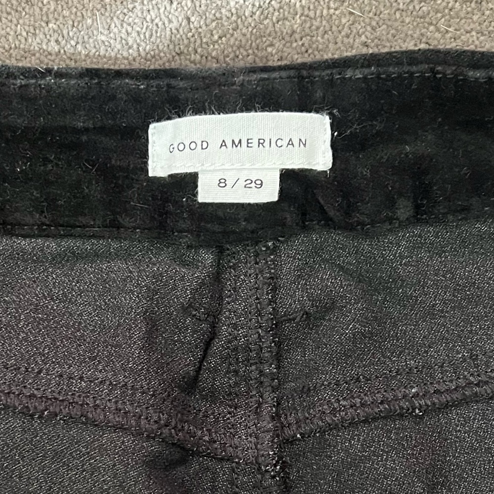 Good American Black Velvet skinnies sz 29/8 - Picture 5 of 5